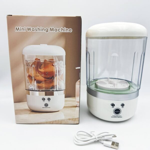Fully Automatic Charging Mini Washing Machine Separate Wash for Underwear and Socks Portable Wireless Dorm/Home Use Washing Machine