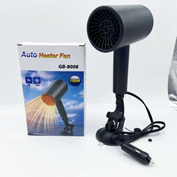 Suction Cup Car Heater with Air Purifier and Defogger Multi-Function Mini Portable Car Heater