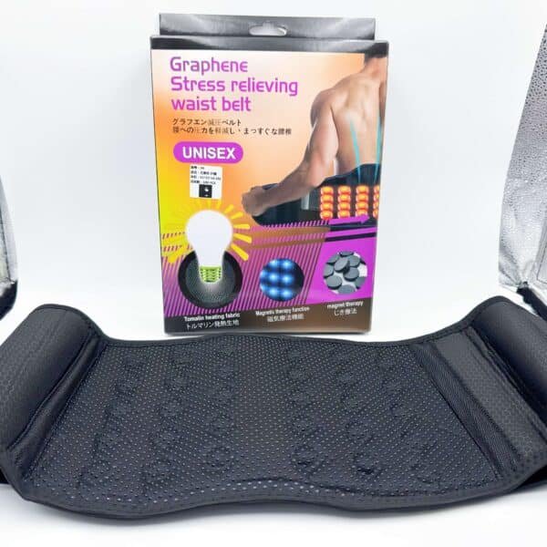 Self-Heating Lumbar Support Belt with Heat-Pressed Raised Nubs and Large Magnets Thermal Waistband for Warmth Thermal Sports Waist Belt
