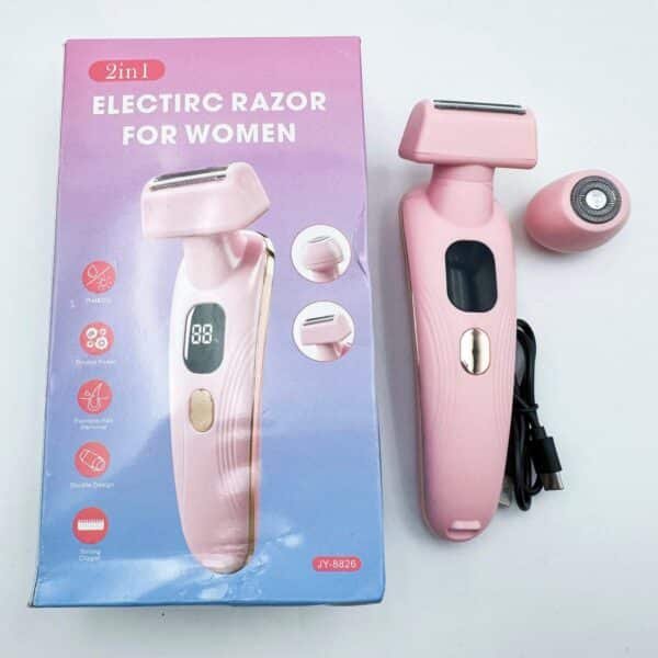 Multi-Function Hair Trimmer for Women Dual-Head 2-in-1 Electric Hair Removal Device Full-Body Hair Trimmer