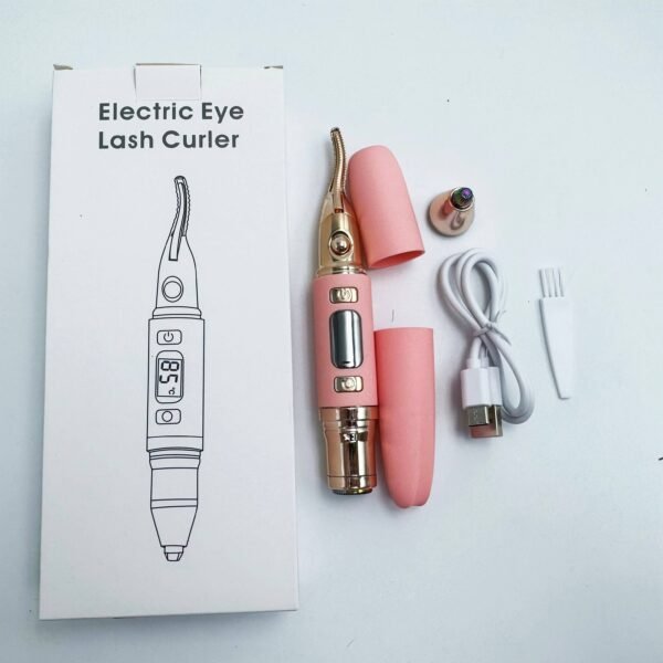 Dual-Headed Electric Eyelash Curler with Wireless Charging and Heating Function