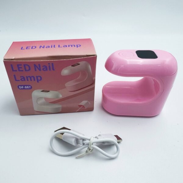 Sugar Cube Compact Nail Lamp - Non-Darkening Hands, Rechargeable Mini Portable LED Display Quick-Dry Gel Polish Lamp