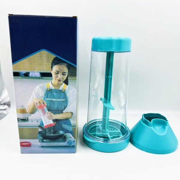Handheld Flour Mixer with Rotating Sifting Cup Baking Utensil Plastic Semi-Automatic Flour Sifter