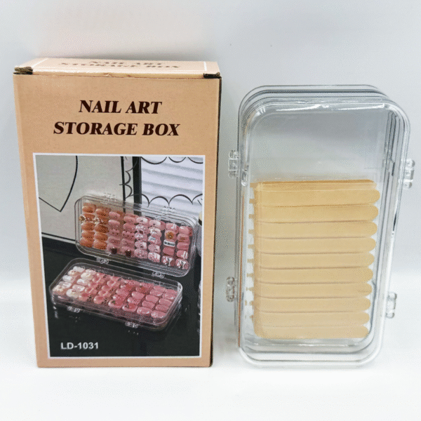 Nail Storage Box Transparent Nail Case Foldable Dust-Proof Box Jewelry Organizer Nail & Makeup Case