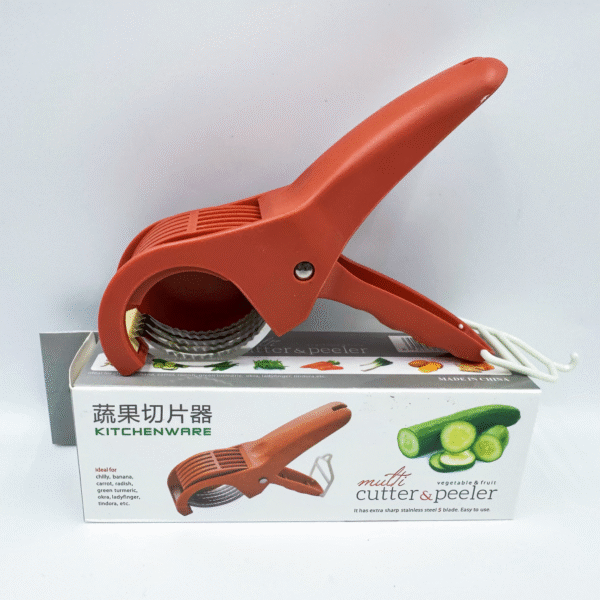 Stainless Steel Vegetable and Fruit Slicer Cucumber Salad Banana Slicer Kitchen Tool for Chopping Scallions and Vegetables