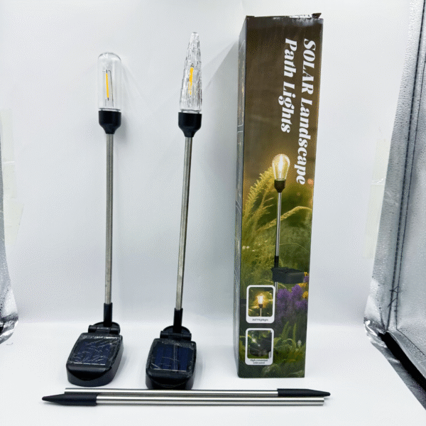 Solar-Powered Tungsten Ground Spike Light Smart Light-Sensing Outdoor Lawn Lamp Weatherproof Garden Decorative Lighting