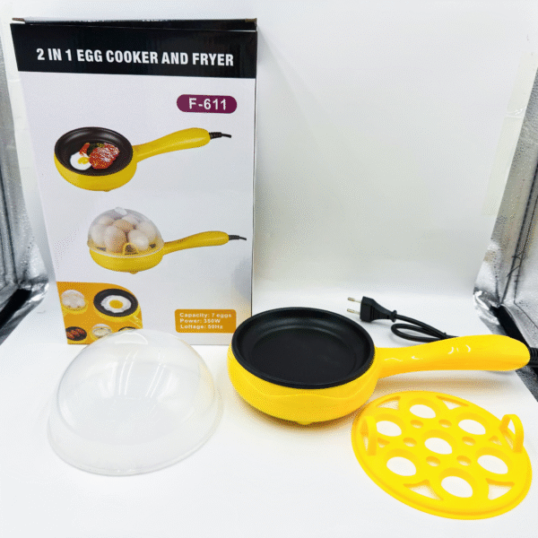 Electric Egg Pan, Egg Dumpling Pan, Non-Stick Pan, Plug-in Egg Fryer, Small Breakfast Pan for Pancakes and Steamed Eggs