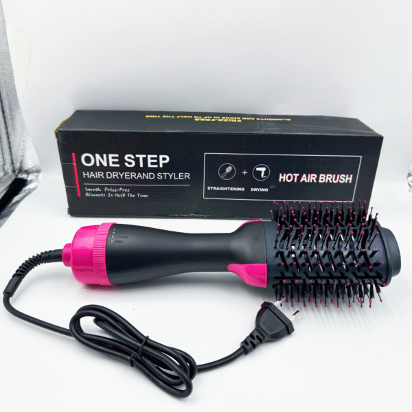 Hot Air Comb 2-in-1 Blow Dryer Comb with Negative Ions Hair Curler Straightener and Curler Hair Dryer Comb