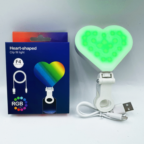 Pocket Light for Mobile Live Streaming & Photography Desktop Beauty Light with Three-Color RGB Atmosphere Lighting