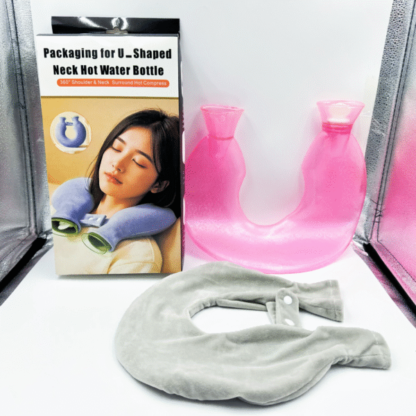 Water-Filled Hot Water Bottle U-Shaped Cervical Heating Pad Shoulder, Neck, and Head Thickened Anti-Burst Neck Warmer Pillow Water-Filled Heating Bag