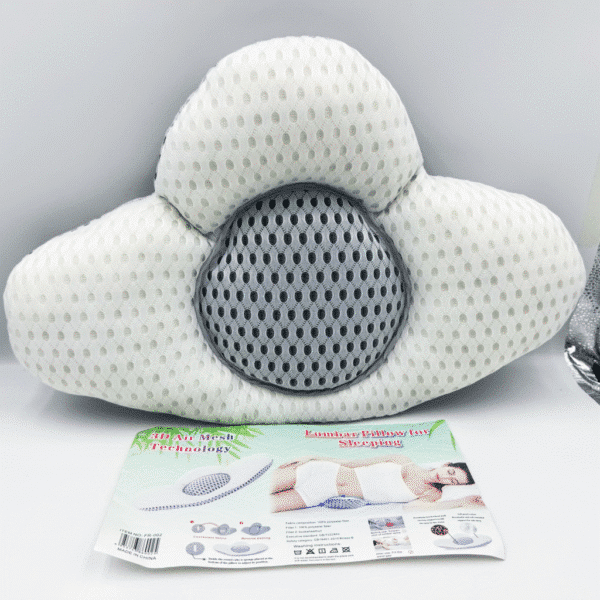3D Lumbar Pillow for Pregnant Women - Supportive Back Cushion for Bed Rest with Massage Function