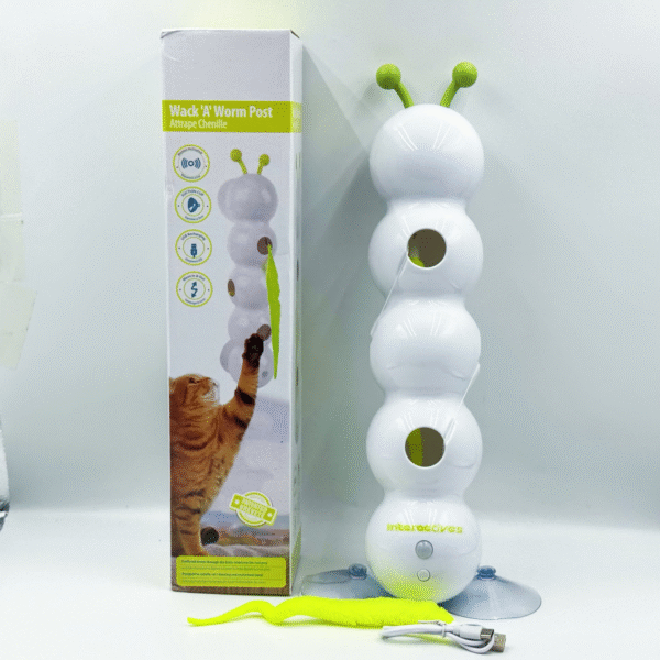 Pet Supplies Cat Toys Cat Accessories White Rabbit Chase Fun Electric Feather Toy with Powerful Suction Cup Self-Amusing Cat Teaser