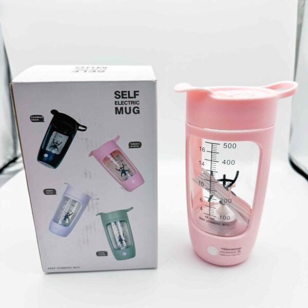 Low MOQ Available Stocked 300 Ml With Strainer Wheat Straw Bioplastic Electric Shaker Bottle For Gym