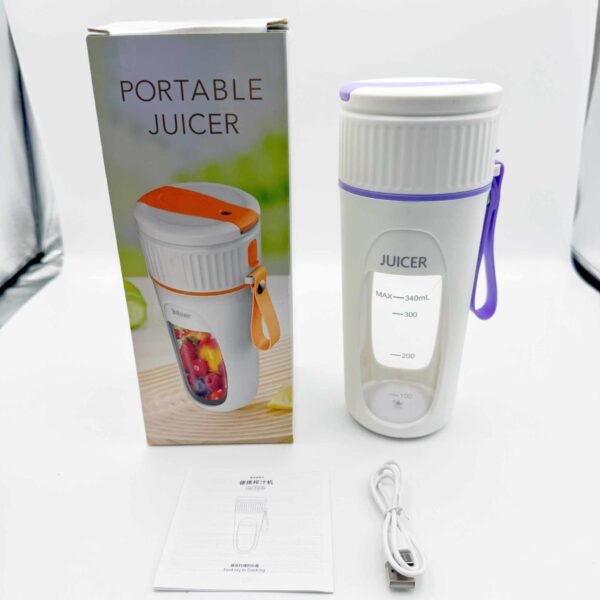 340ml USB Portable Small Electric Mixer 8-blade Fruit and Vegetable Multifunctional Juicer for Home Use Efficient Juice Making