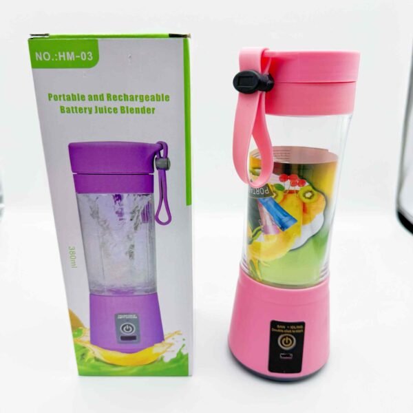 Kitchen Strong Cutting Power Electric Mini 13.5oz Portable Juicer Blender with Handle