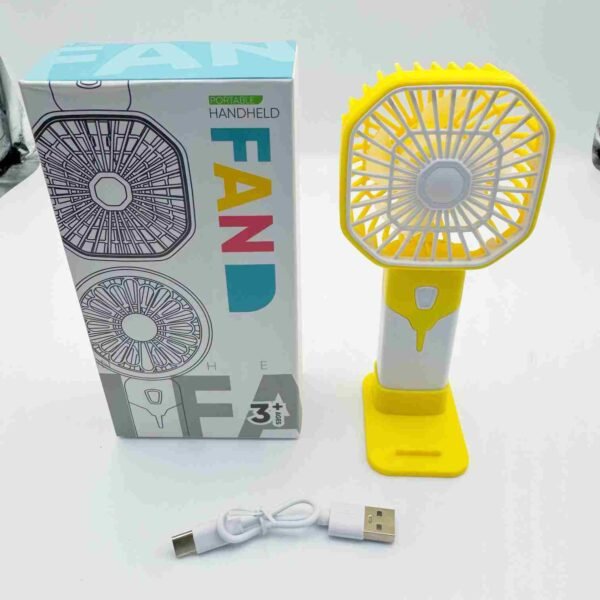 Minimalist Home Desktop Mini USB Rechargeable with Phone Stand for Students Dormitory Small Electric Fan