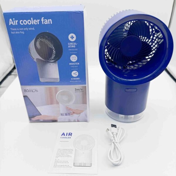 Rechargeable Atomizer Dual Humidifier Cool Misting Fan Water Mist Spray Fan Air Cooling Desktop Circulator Small Axial Flow Fans