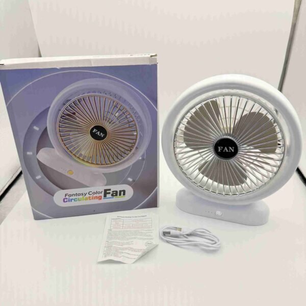New Design Factory Price Electric 3 Speed Control Usb Table Fan Portable Mini Hand Rechargeable Fan with Light