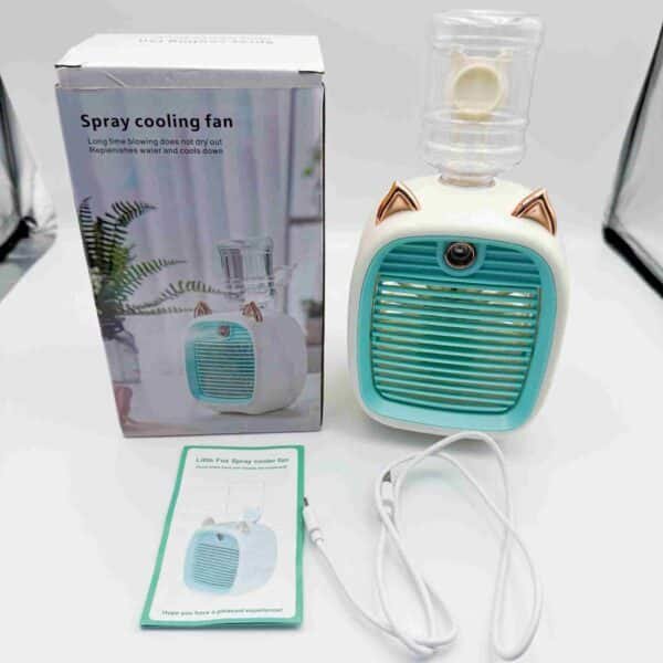 Water Air Conditioning Fan, Mini Fan, USB Fan, Desktop Turbo Spray Humidification Cooler