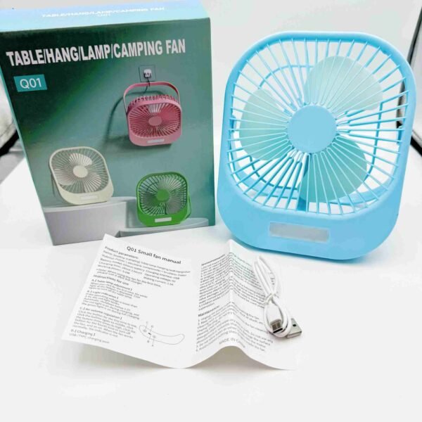 2025 New Fashionable Portable Desktop Lighting Fan Summer Outdoor Dedicated Digital Display Small Ceiling Fan