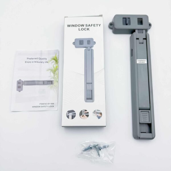 Child safety sliding window stopper baby safety latch for sliding windows made of durable plastic
