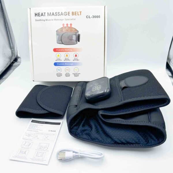 Red Light Therapy Pain Relief Waist Massage Belt Heating Men Women Cordless Electric Rechargeable Vibration Waist Back Massager
