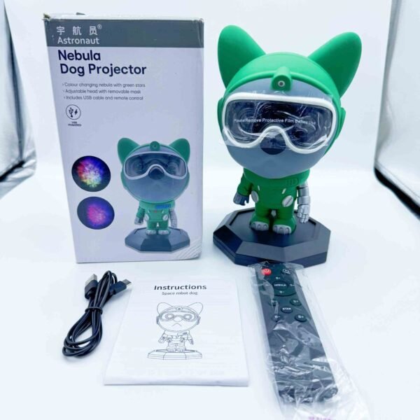 Space Dog Projector Astronaut LED Nebula Lamps Laser Atmosphere Night Light Removable Magnetic Suction Mask Stars Projector