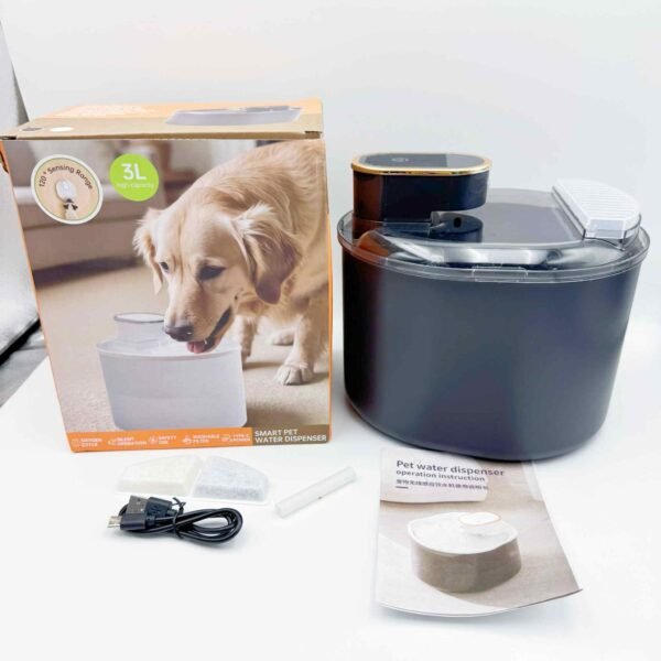 Animal Water Dispenser 102OZ/3L Ultra-Quiet Automatic Cat Drinking Fountains Cat Water Fountain with Replacement Filters