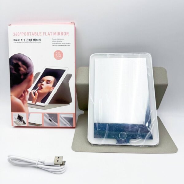 Ultra Thin Cosmetic Makeup Mirror Rechargeable Led Lighted Standing Desktop Makeup Mirror Miroir De Maquillage
