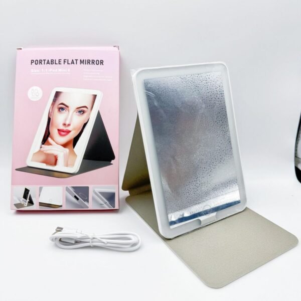 LED Lighted Folding Makeup Mirror / Folding Toilet Lighted Makeup Mirror / Tabletop Countertop Make up Mirror