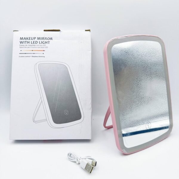 HD Desktop Cosmetic Mirror with Personalized LED Light Adjustable Makeup Mirror