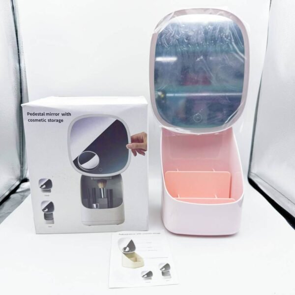 New Design Led Makeup Mirror Travel Box Glass Vanity Mirror Cosmetic Box with Led Mirror