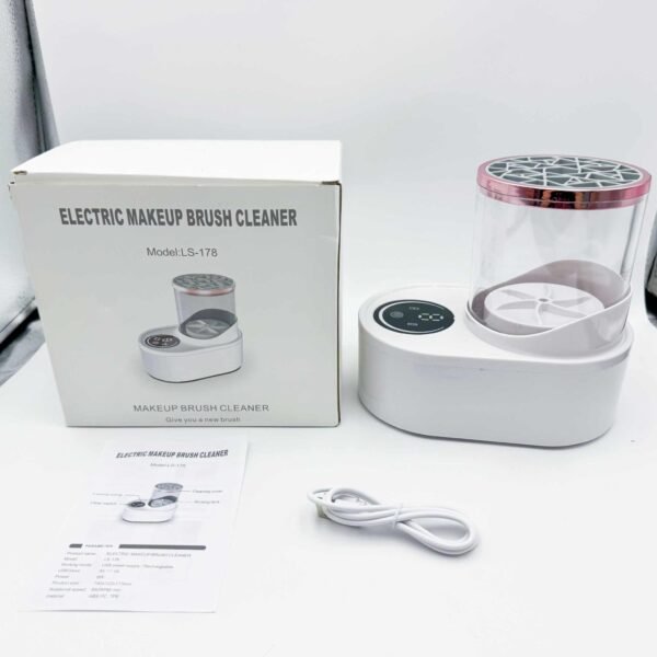 Multi-Functional Automatic Cosmetic Electric Makeup Brush Cleaner Machine with Makeup Brush Dryer for Makeup Sponges and Brushes