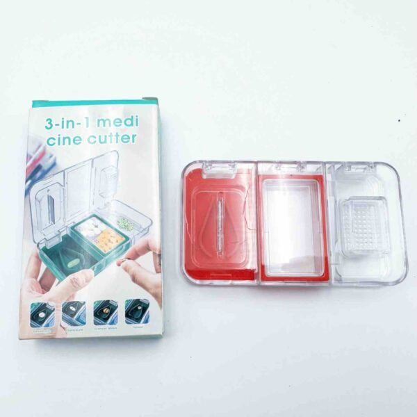Round Shaped Pharmacy Promotional Plastic Pill Box Storage Cases Pill Box With Pill Cutter