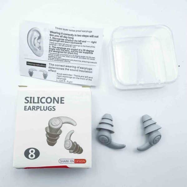 Silicone Earplugs for Sleep Soft Reusable Noise Cancelling Hearing Protection with Safety Feature Effective Noise Reduction