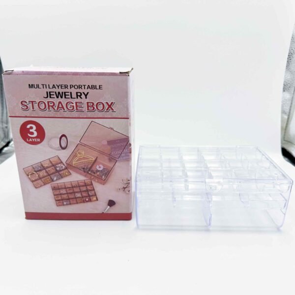 Three-layer metal jewelry storage box transparent storage box for jewelry storage
