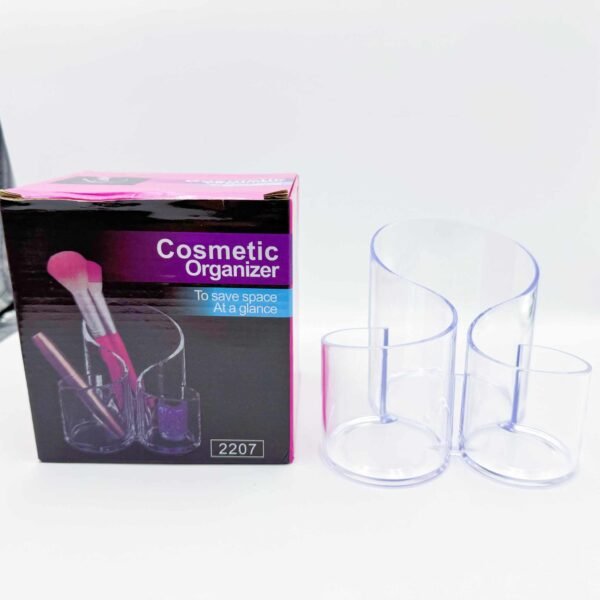Cosmetic Storage Box Large Wave Shape Three-Compartment Cosmetic Storage Box Acrylic Multi-Purpose Makeup Brush Holder