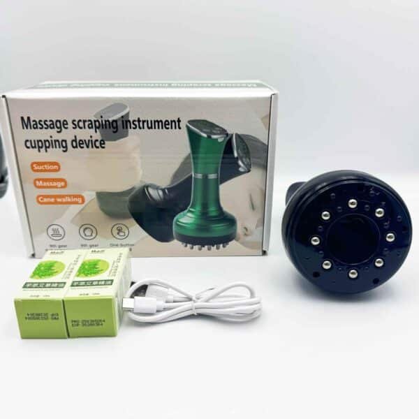 USB Rechargeable Electric Cupping Set 9 Levels Temperature Strength Scraping Massage Tool Gua Sha Massager for Household Use