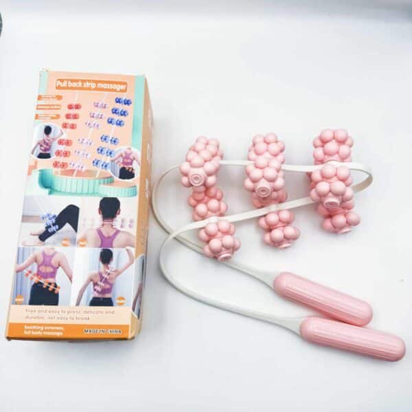 Back Massage Roller Belt, Therapy Massage Tool, Self Massage Tool for Neck Leg Back Muscle Pain Relief and Lymphatic Draina