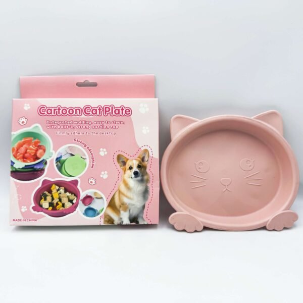 Customizable Eco-friendly Non-toxic Strong Suction Plate Cute Shape Cat Baby Silicone Feeding Set for Children
