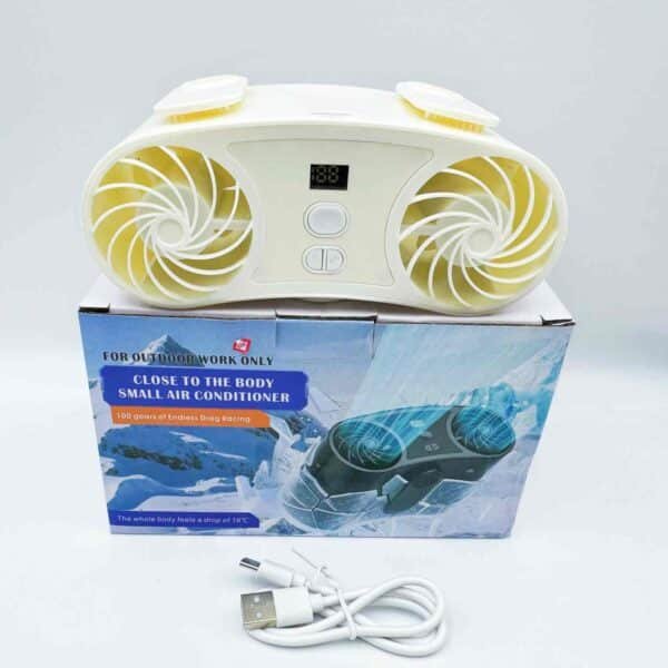 Portable Wearable Persobal Body Fans 100-Speed Hand-Free Waist Clip Belt Fan with 6000mAh Battery Power Rechargeable