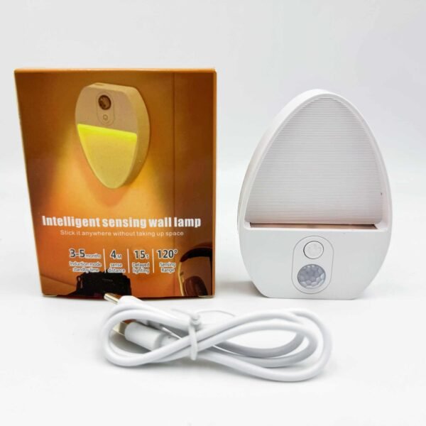 Warm White LED Stick-On Closet Light Rechargeable Mini Motion Sensor Night Light for Wall Stairs Cabinet Hallway