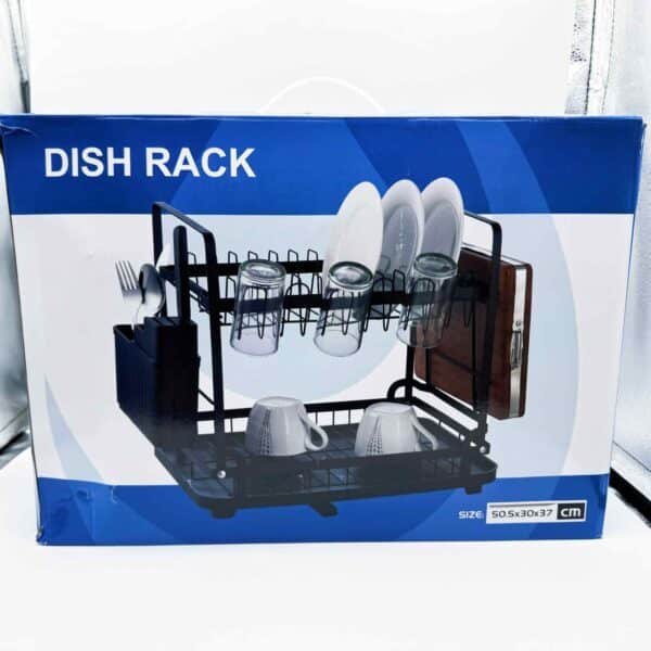 High Efficiency Rack Over Sink Dish Drainer 2 Tier Dish Drying Rack for Kitchen Counter Dish Racks with Drainboard Set