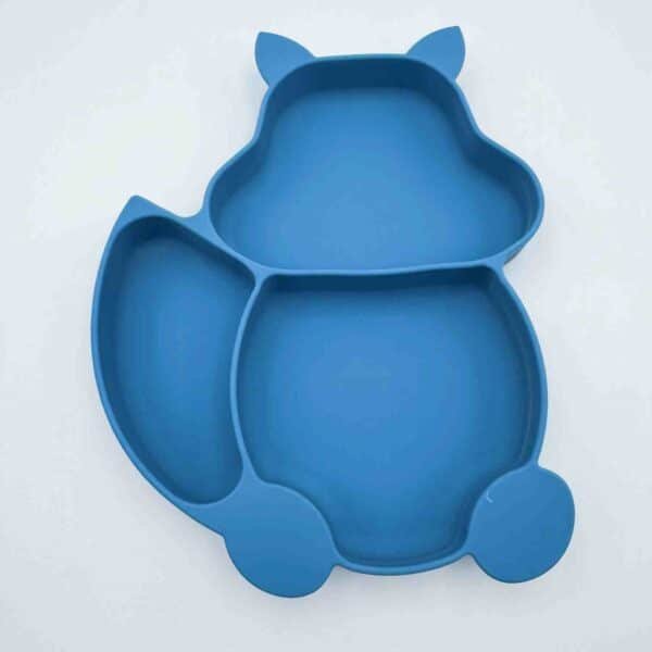 Children's Feeding Tableware Set Squirrel Silicone Baby Dinner Plate Food Grade Baby Silicone Bowl Set