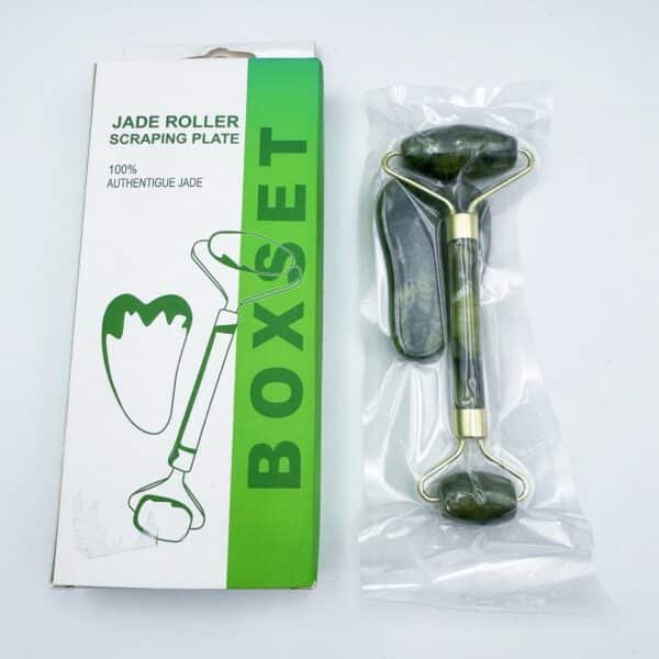 Wholesale Natural Facial Jade Lifting Roller and Gua Sha Massage Tools Jade Roller Set
