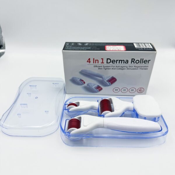 Microneedle Derma Roller Set DRS 4in1 CE Certified Home Salon Skincare Kit with 0.5 1.0 1.5mm Sizes for Beauty & Personal Care