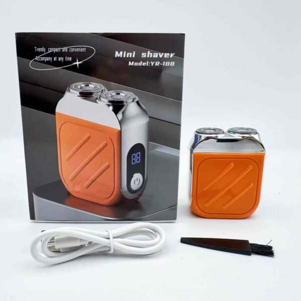 Dual-Head Rechargeable Electric Shaver with Magnetic Suction Function Portable Beard Shaver Digital Display Mini Shaving Machine