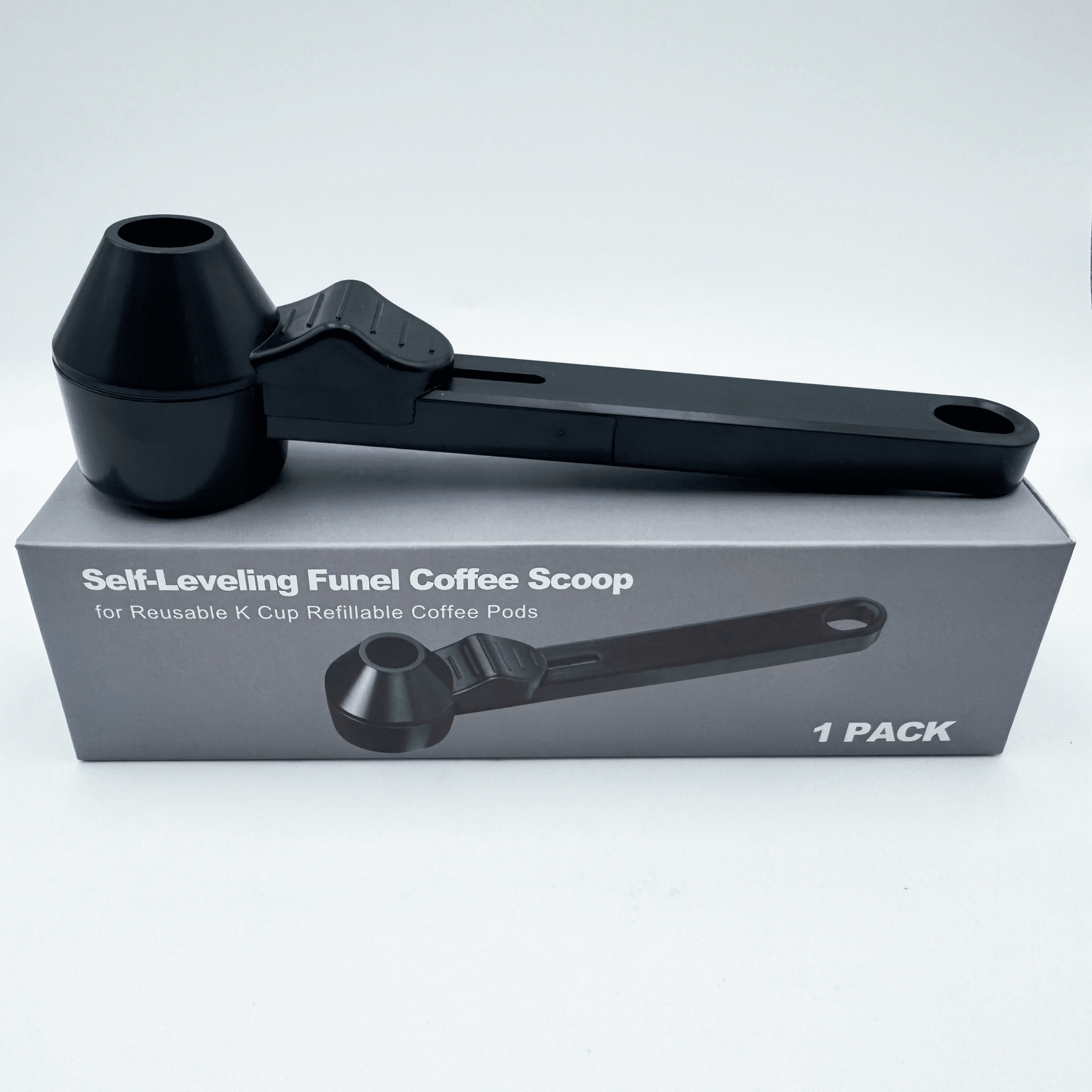 Coffee Scoop Funnel for Reusable K Cup Refillable Coffee Pods Coffee Measuring Spoon Scoop with Leveling Funnel