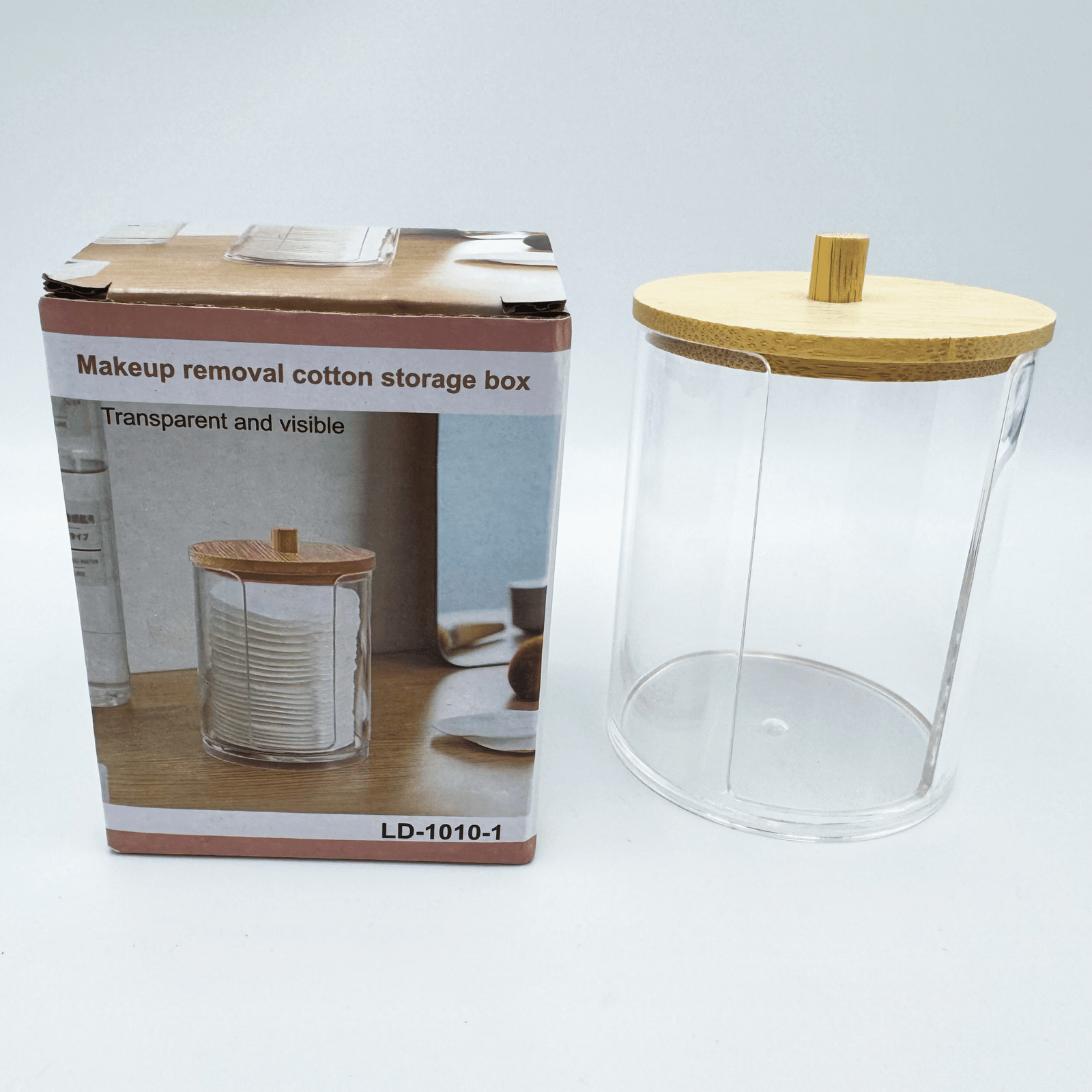 Compact Dustproof Plastic Storage Jar with Lid Cotton Swab Storage Plastic Container Cotton Swab Jar