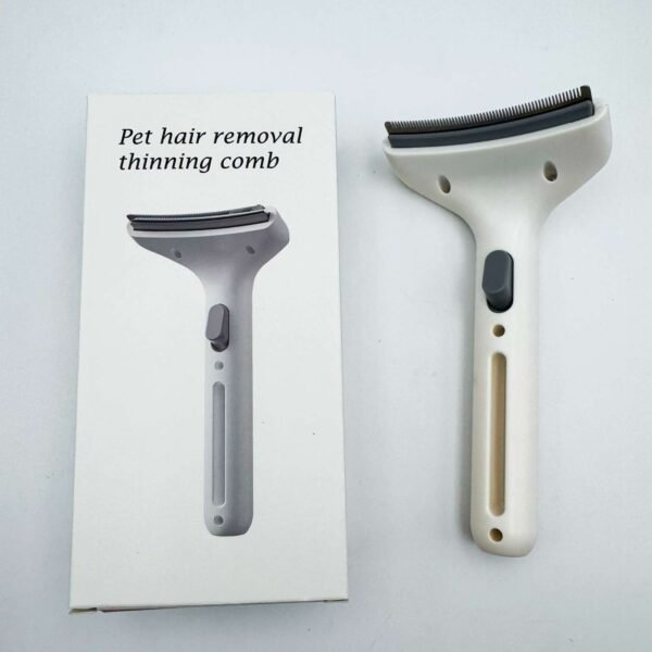 Pet hair removal comb cat hair thinner pet hair removal knife hair removal comb curved blade pet comb dense tooth comb